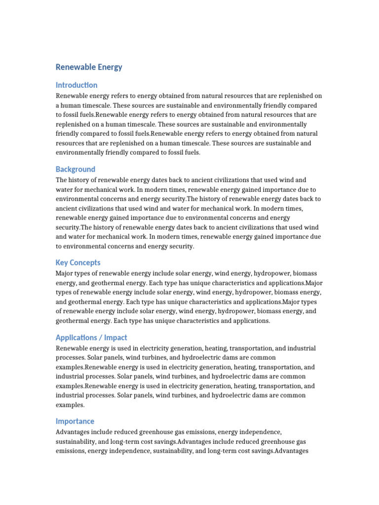 Renewable Energy Scribd Ready | PDF | Renewable Energy | Wind Power