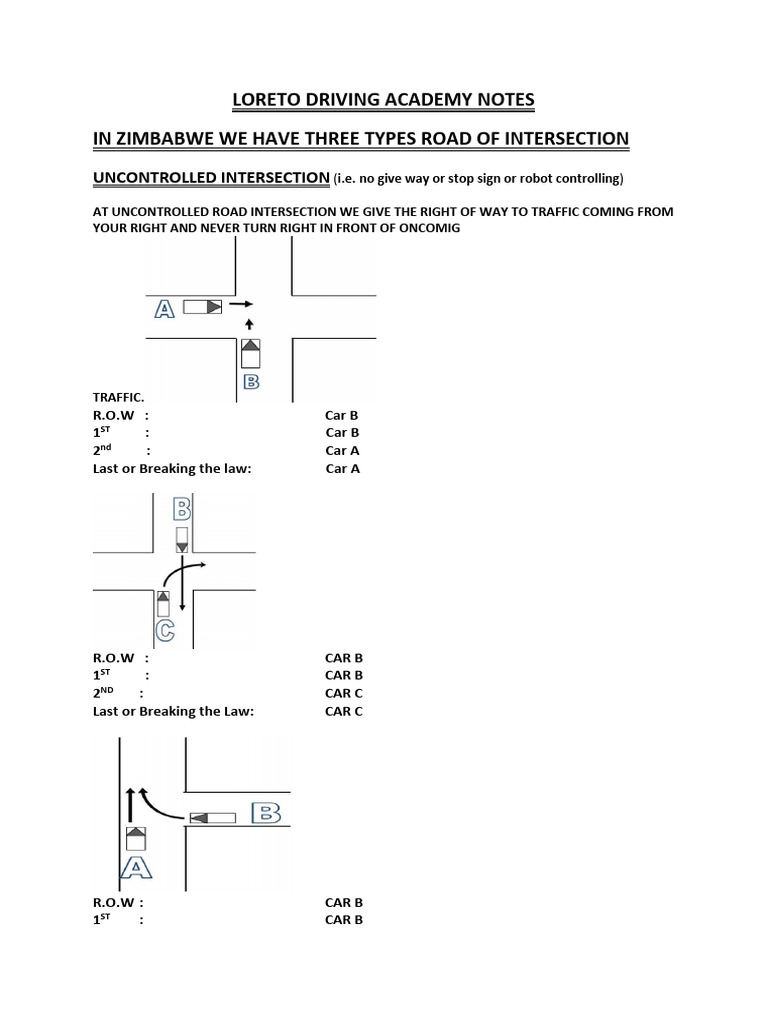 Intersections and Others | PDF | Traffic | Intersection (Road)