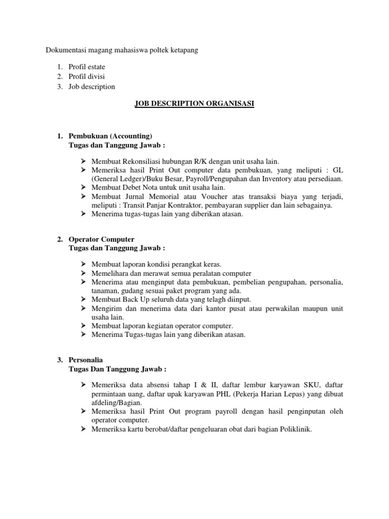 Dokumentasi Magang Elly Pdf