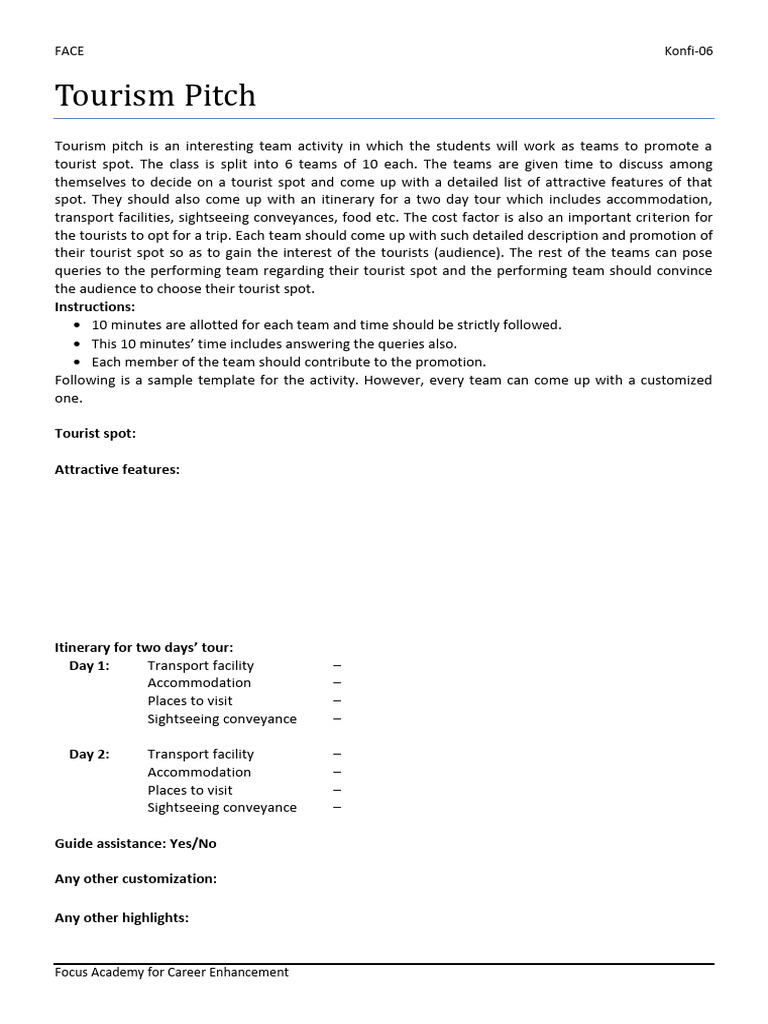 Konfi-06 Tourism Pitch | PDF