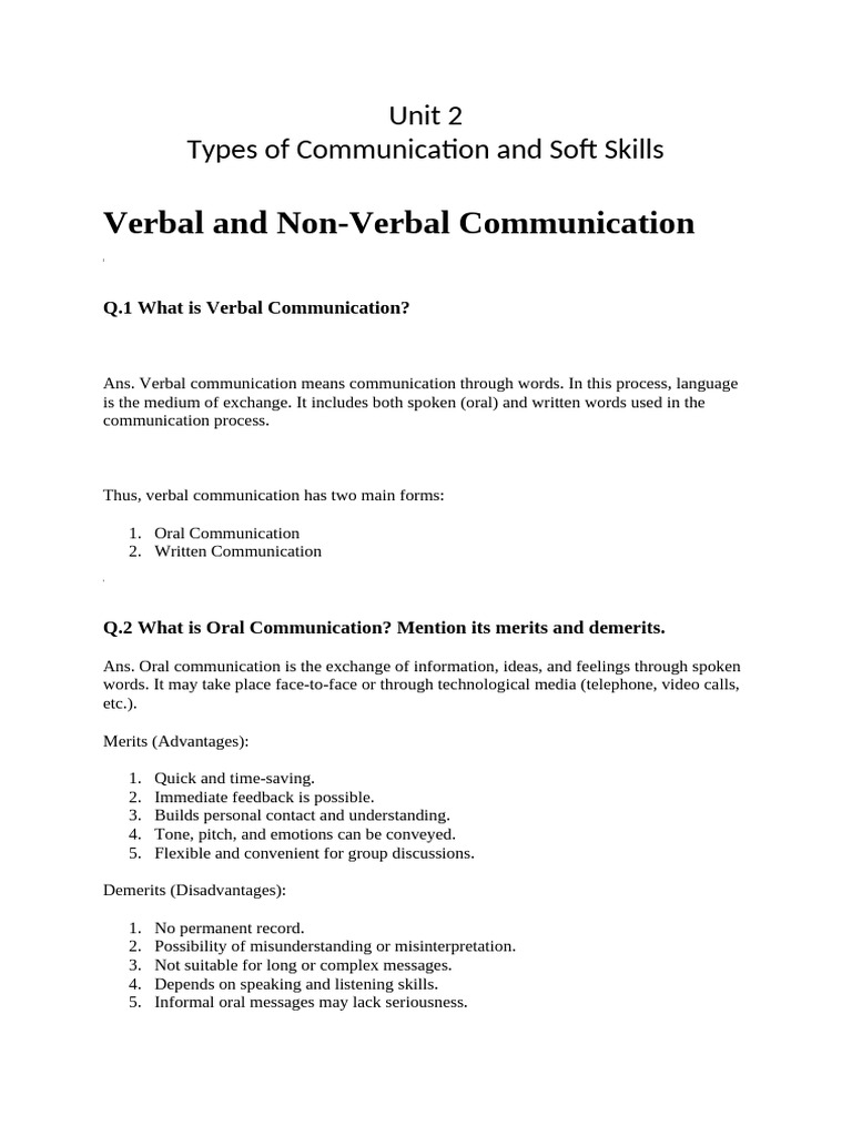TC 301 Unit 2 copy | PDF | Nonverbal Communication | Communication
