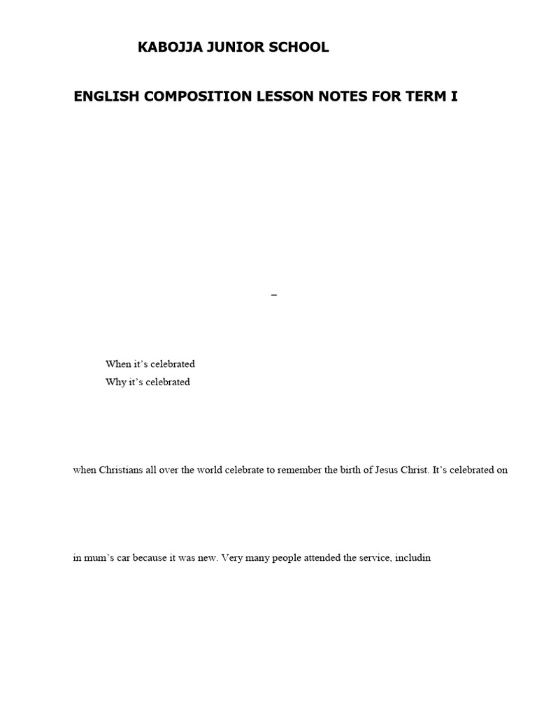 P1 COMPOSITION TERM I | PDF | Newspapers