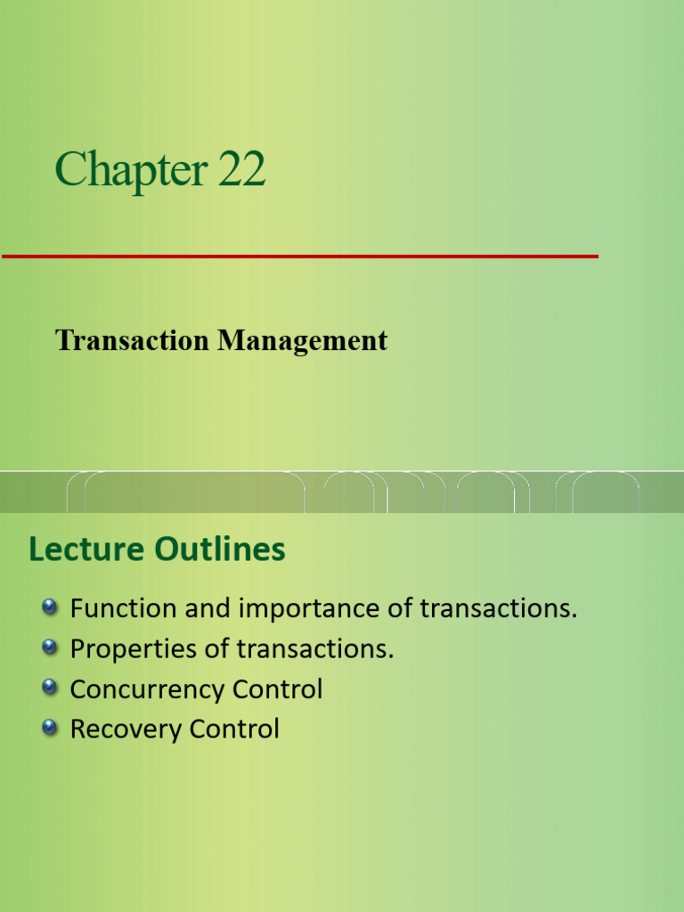 Lec31 Transaction Mgt Part1 (1) | PDF | Database Transaction ...