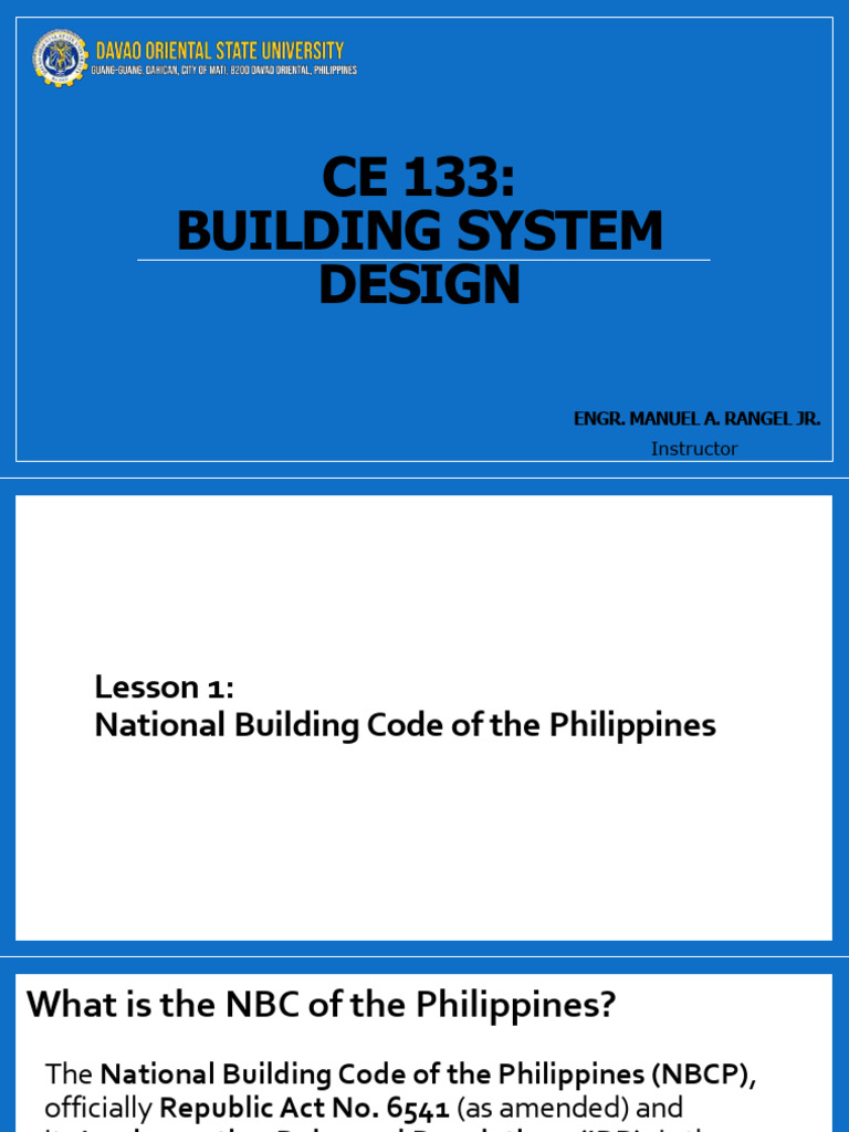 Lesson 1. NBCP | PDF | Wall | Building
