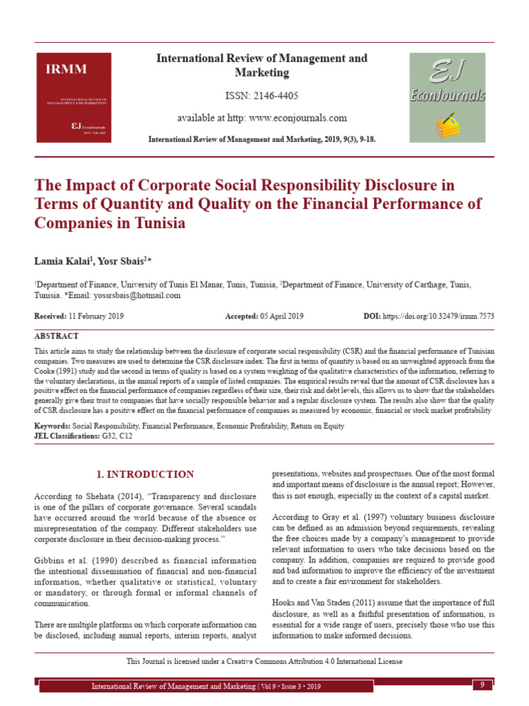 The Impact of Corporate Social Responsibility Disc 2 | PDF | Corporate ...