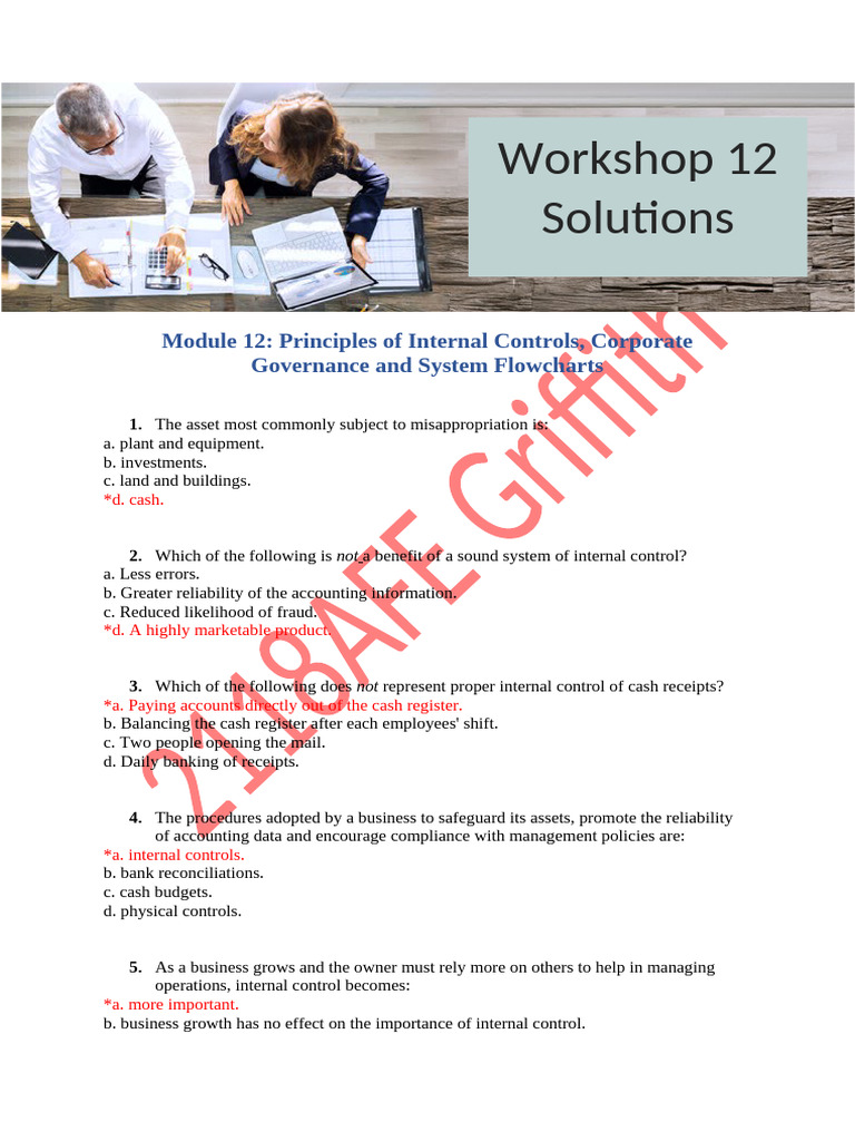 Module 12 Workshop Solutions | PDF | Cheque | Banks