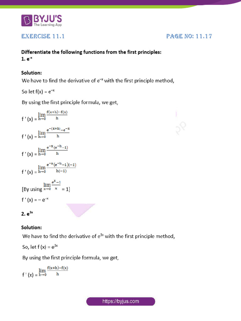 RD Sharma Class 12 Maths Solutions Chapter 11 Differentiation | PDF ...