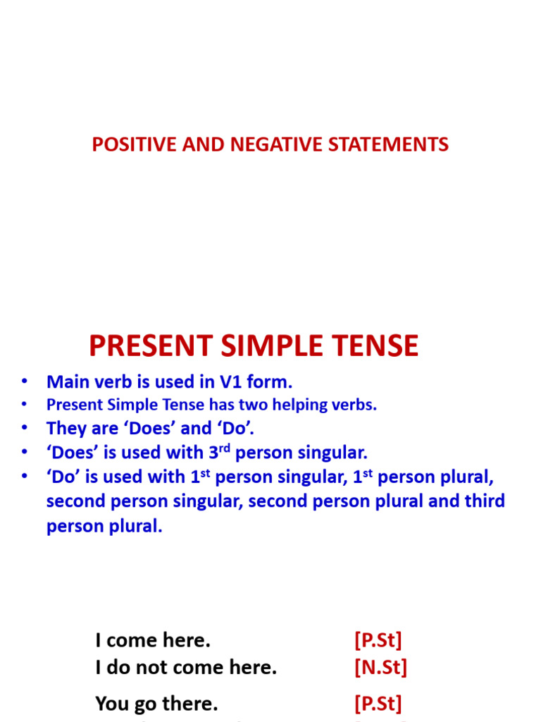 Positive and Negative Statements-2 | PDF | English Language ...