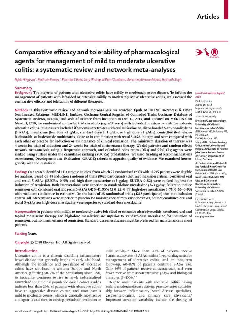 Comparative Efficacy and Tolerability of Pharmacological Agents For ...