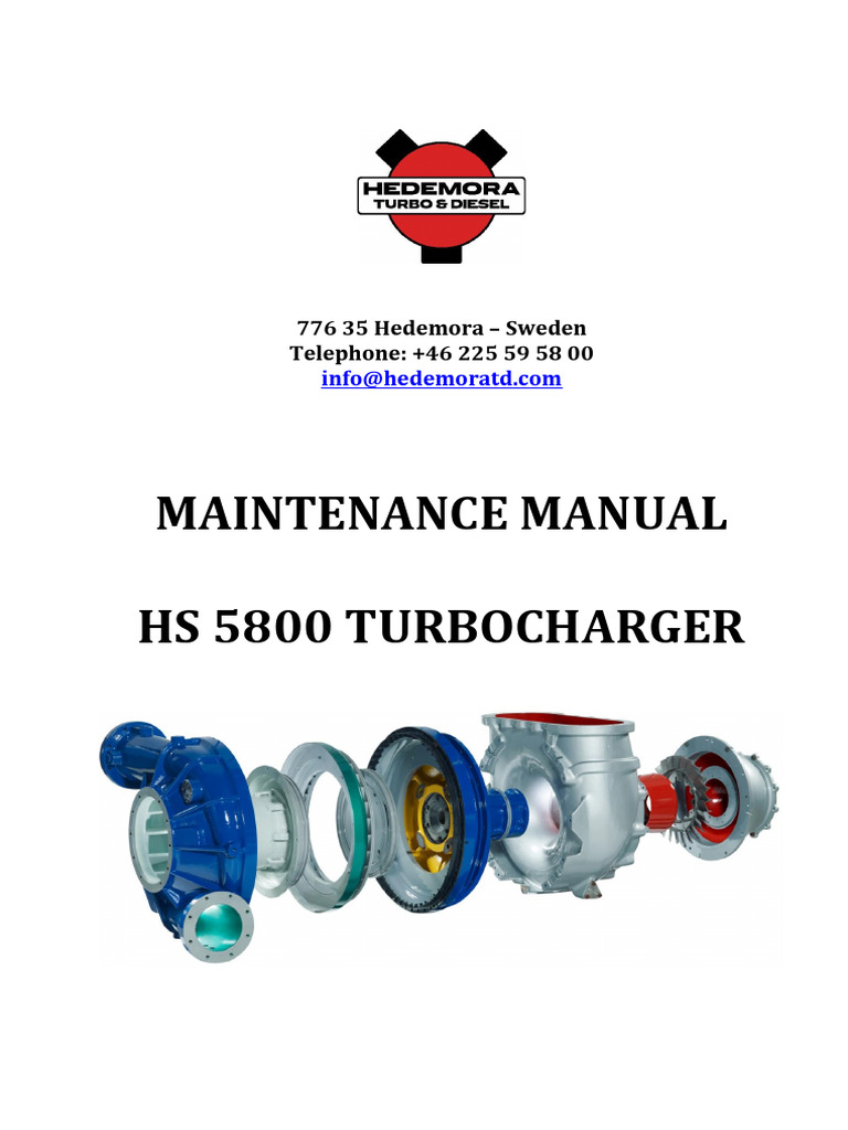 Maintenance Manual HS 5800 | PDF