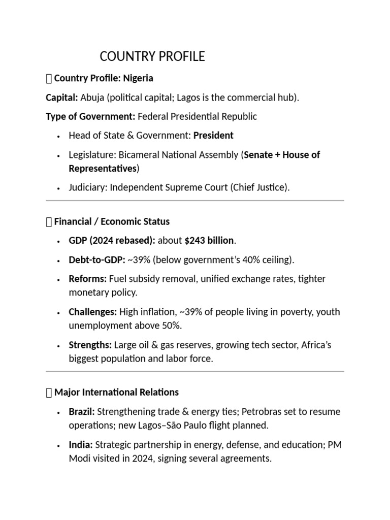 Country Profile | PDF