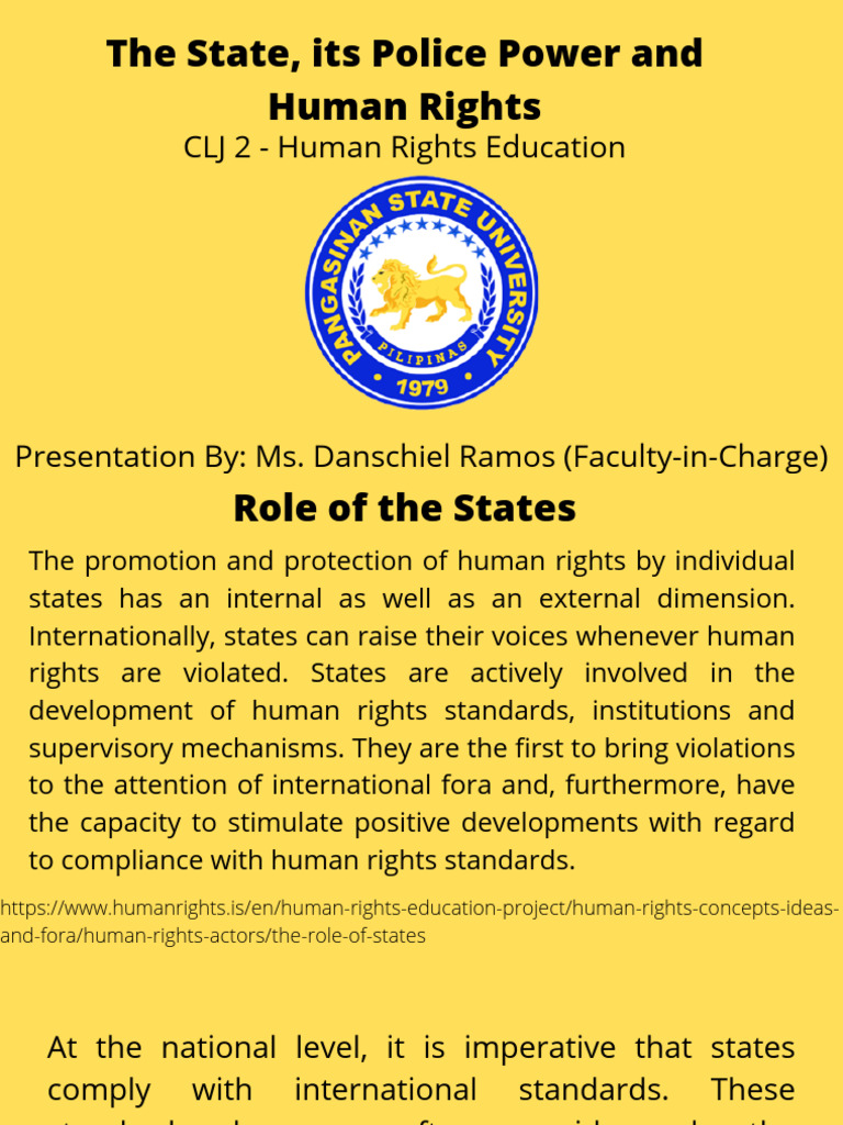 The State Its Police Power and Human Rights | PDF | Police | Use Of Force