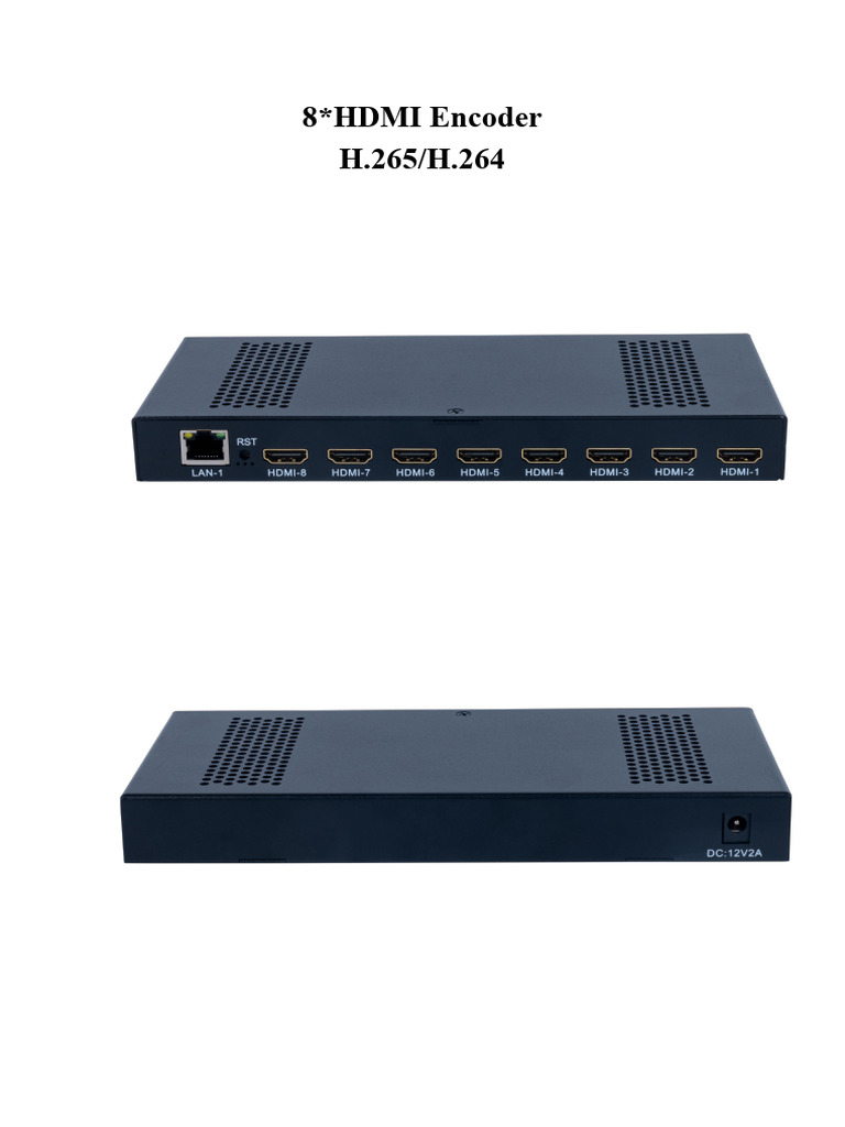 Mini H.265 8 Channel HDMI Encoder | PDF | Hdmi | Mp3
