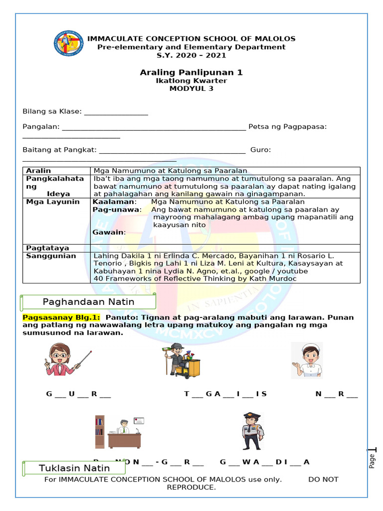 Ap 1 Modyul 3 3RD Quarter | PDF