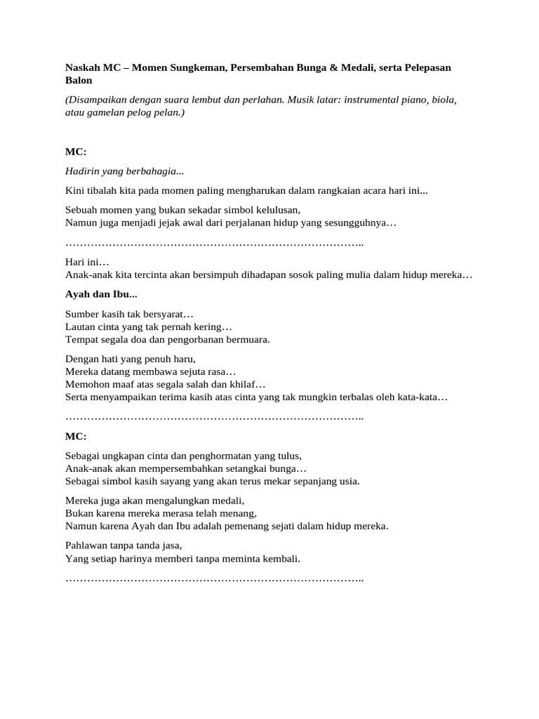 Naskah MC New | PDF