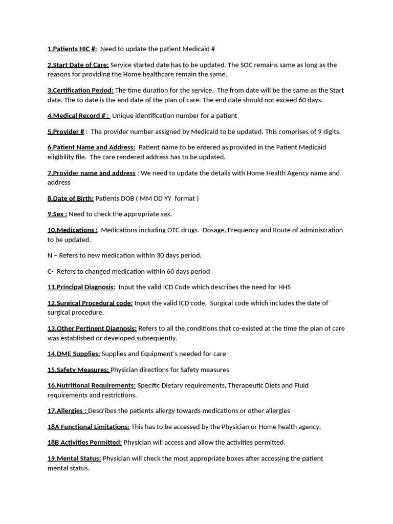 Understanding CMS 485 Form and Its Fields | PDF | Clinical Medicine ...
