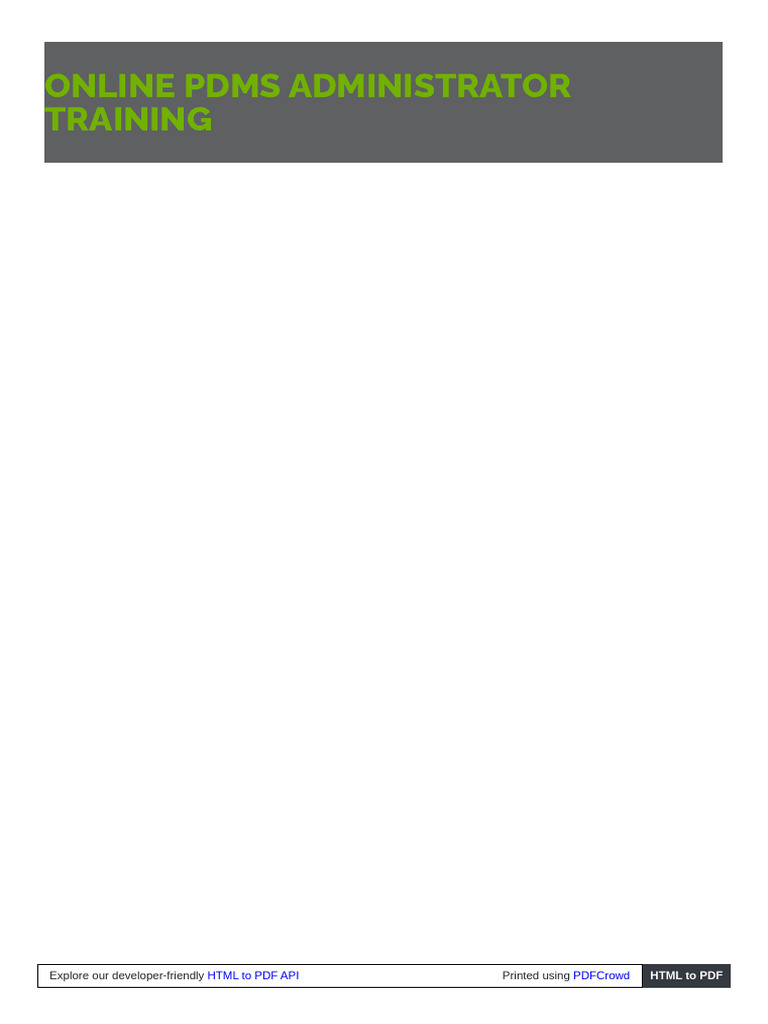 Www Pipingcourse in Online Aveva Pdms Administrator Pdms Adm | PDF