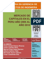 Mercado de Capitales en El Peru Año 2005 Al Año 2010