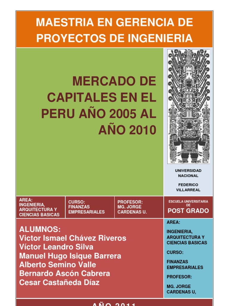 Mercado de Capitales en El Peru Año 2005 Al Año 2010 | PDF | Compartir ...