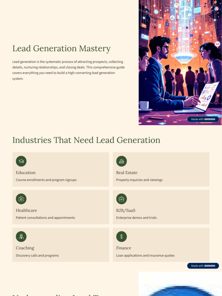 Lead Generation Mastery Presentation | PDF | Business