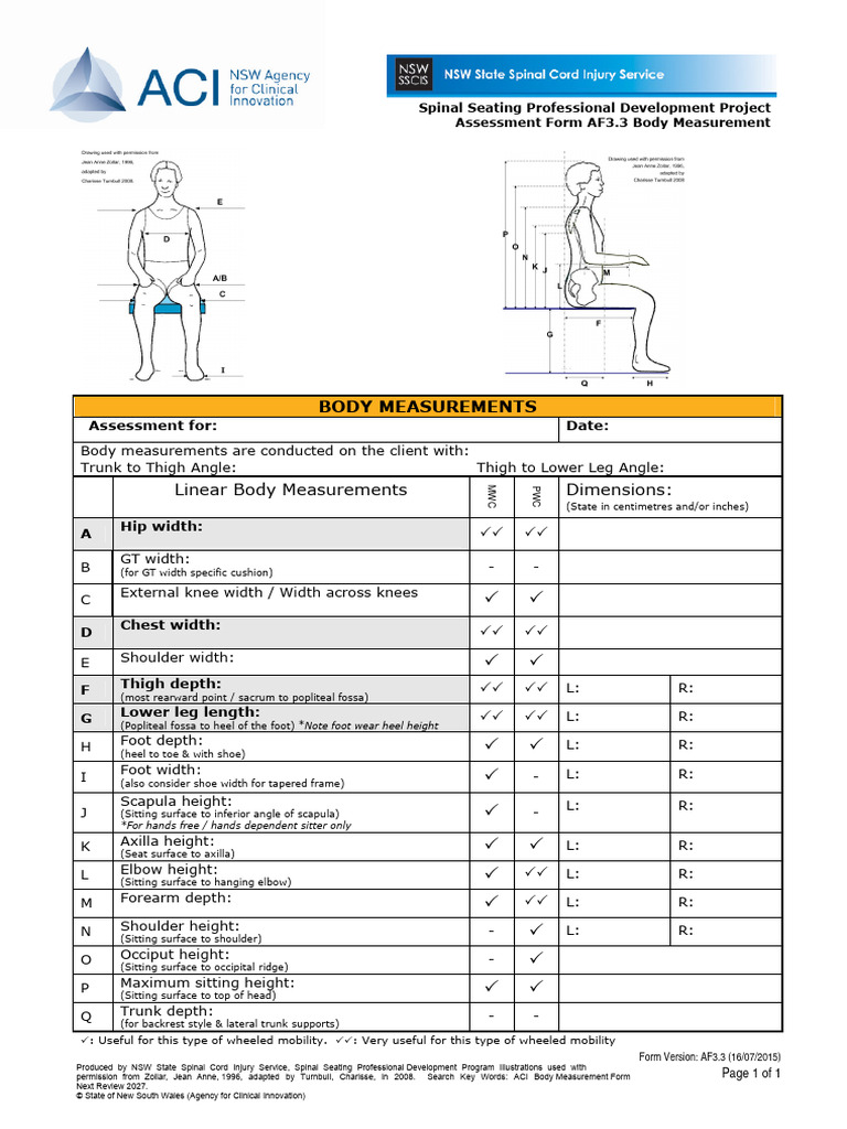 BODY MEASUREMENTS Assessment | PDF | Human Leg | Length