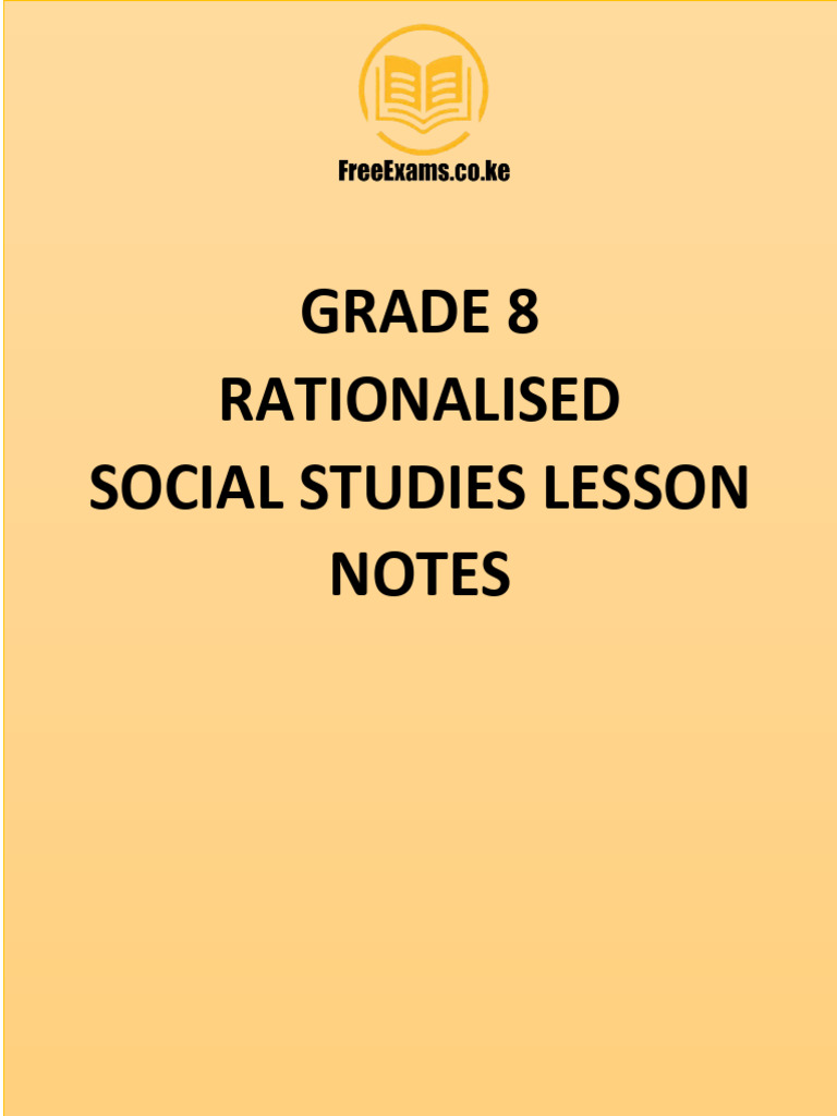 Grade 8 Rationalised Social Studies Lesson Notes(2) | PDF | Area | East ...