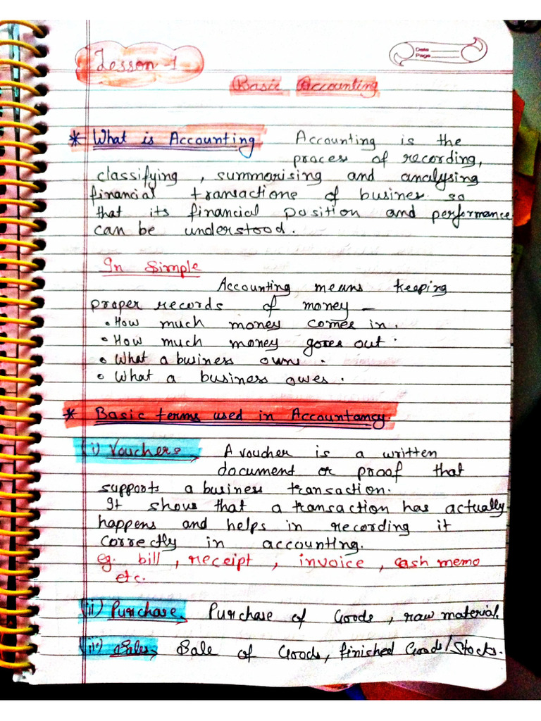Accounting Notes | PDF