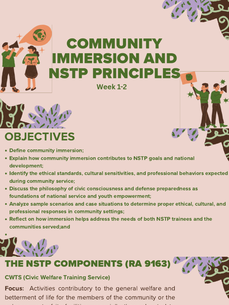 Community Immersion and NSTP Principles | PDF | Community | Cognition