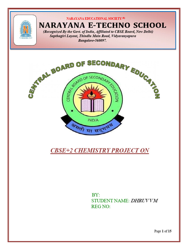 Chemistry Project - CBSE+2 - Dhruv V M | PDF | Milk | Dairy