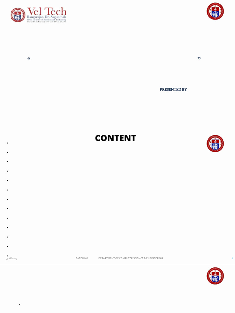 CSE-R21-Major Project Inhouse R-2 PPT Template-WS2425[1] | PDF ...