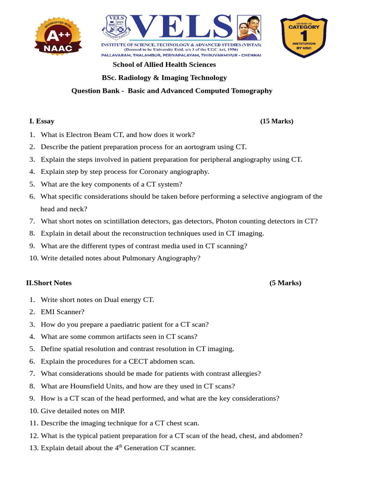 BSC Basic and Advanced Computed Tomography | PDF | Ct Scan | Angiography