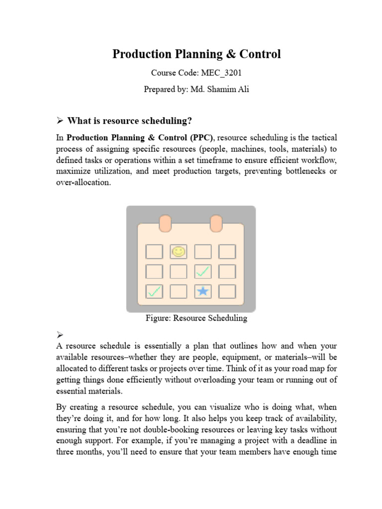 Scheduling Theory Class 01 | PDF | Business | Economies