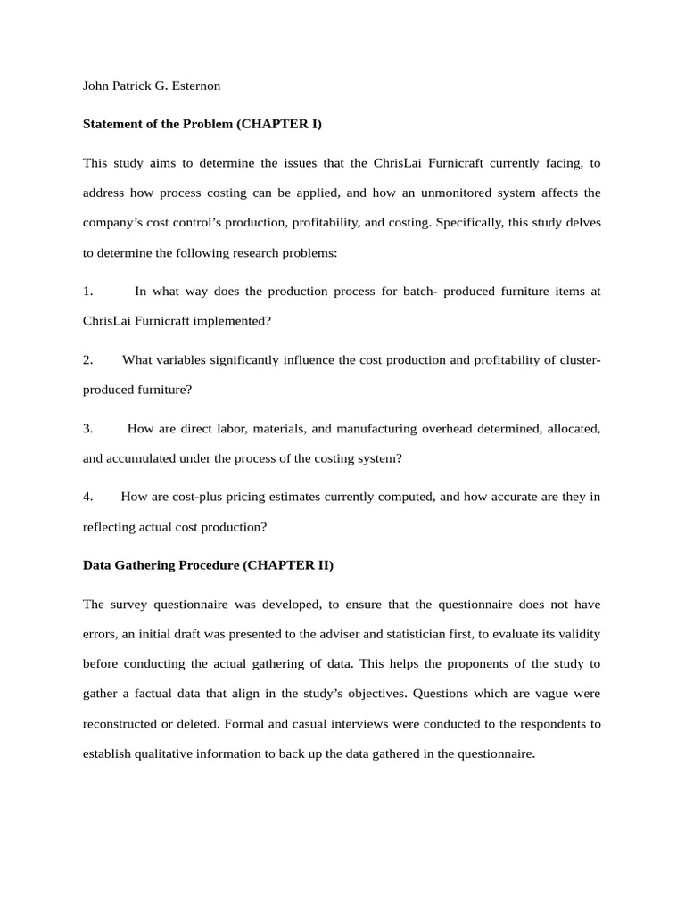 Part Ni Patrick Sa Thesis | PDF