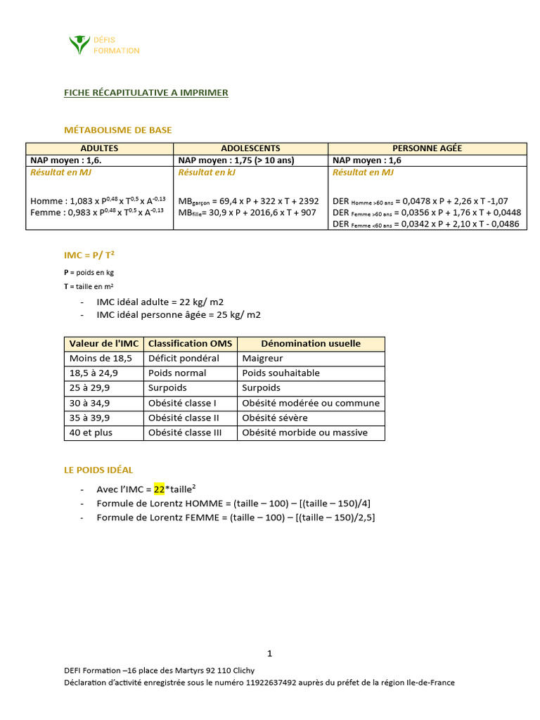 Les Formule | PDF