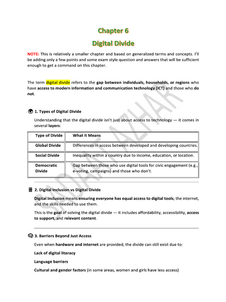 CH - Digital Divide | PDF