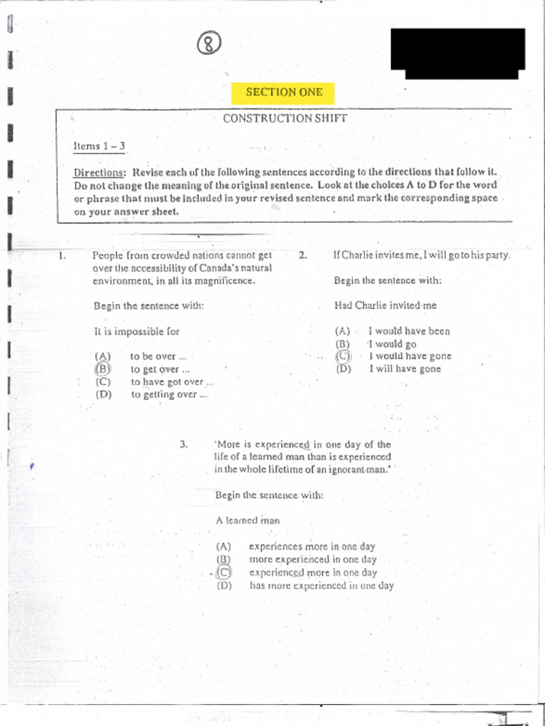 English Csec Questions | PDF