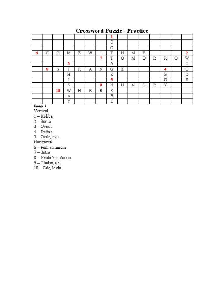 Crossword Puzzle | PDF