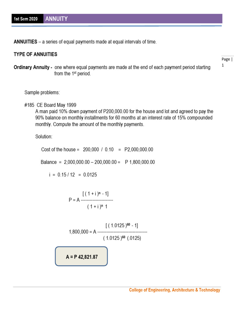 Ilide.info Annuities Sample Problems Pr ...