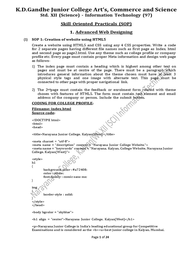 IT Practical Journal Writeup | PDF | Fahrenheit | Java Script
