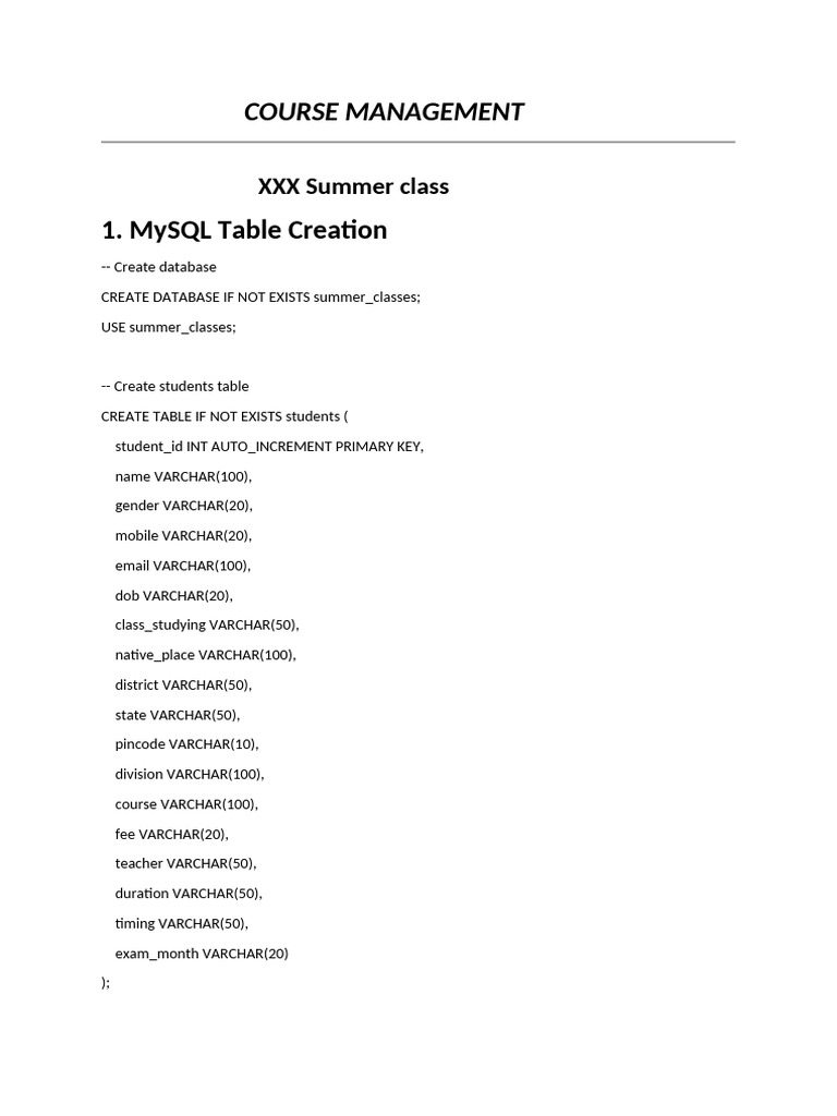 Course Management (1) | PDF | Computer Programming