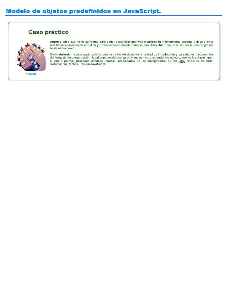 Modelo de Objetos Predefinidos en JavaScript | PDF