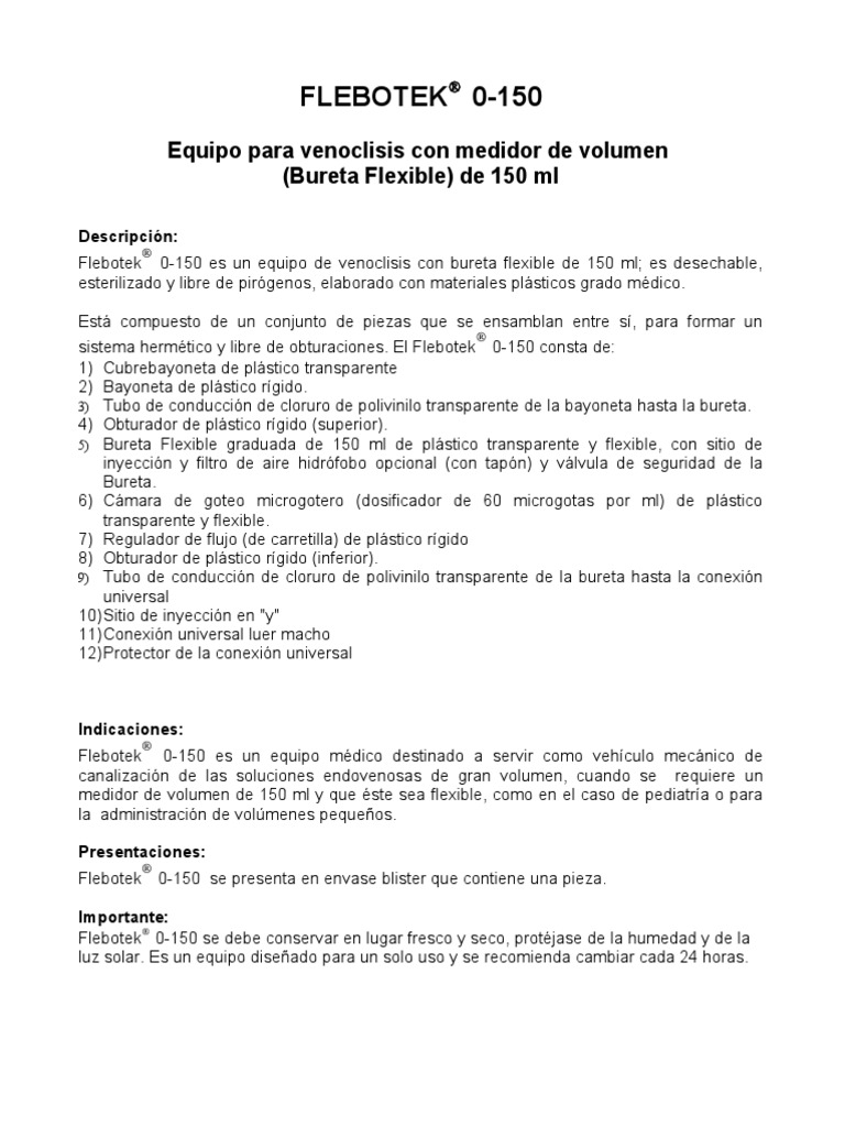 Flebotek 0 150 | PDF | Hogar, jardinería y bricolaje | Ciencia y ...