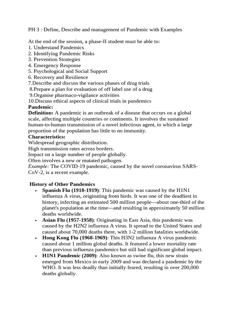 PH 3.Docx Module Pandemic New | PDF