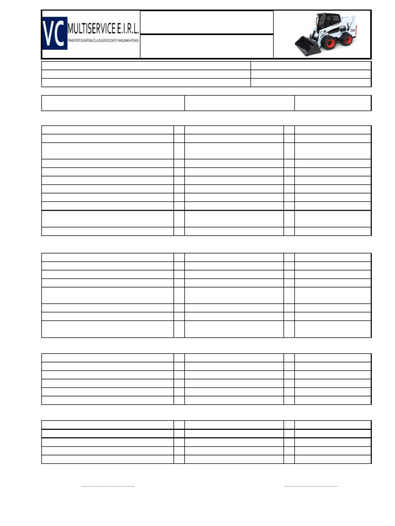 Check List VC Multiservice | PDF | Vehículo de motor | Vehículos