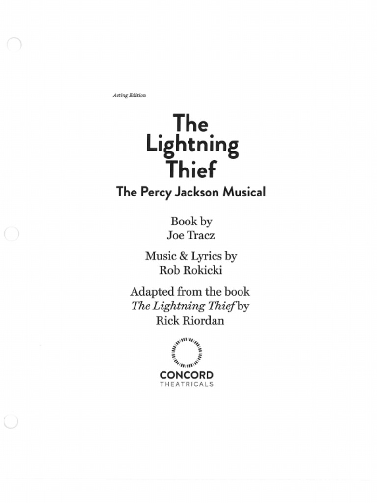 The Lightning Thief Script PDF