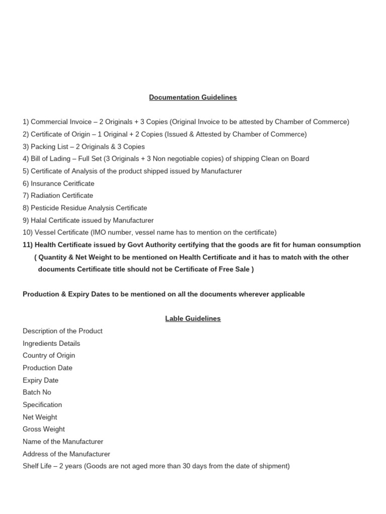 SBH Docs Lable Guidelines-1 | PDF