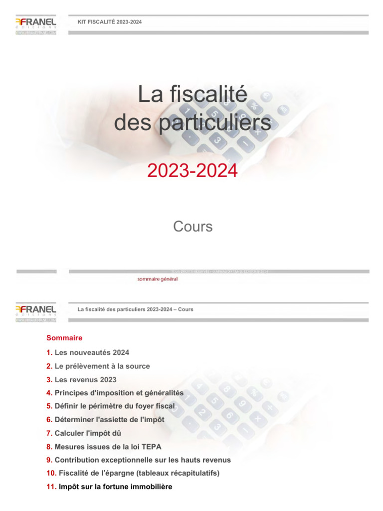 FISCALITE | PDF | Impôts | Financement du gouvernement