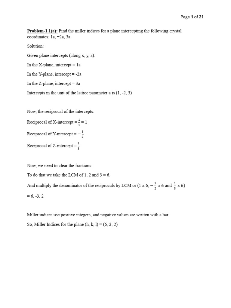 Assignment 01 | PDF | Cartesian Coordinate System | Crystal Structure