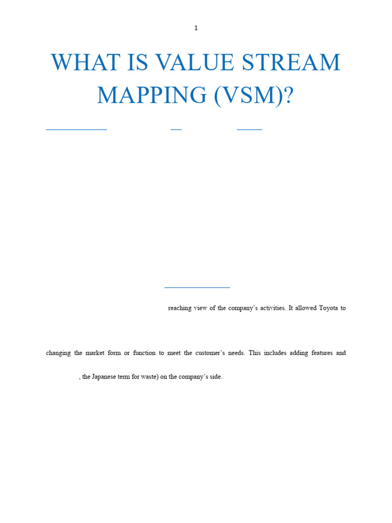 Value Stream Mapping (VSM) | PDF | Lean Manufacturing | Business