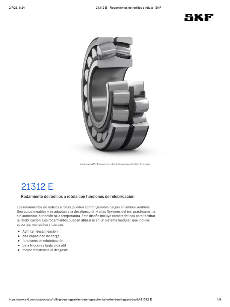 21312 E - Rodamientos de rodillos a rótula _ SKF | PDF | Red mundial ...